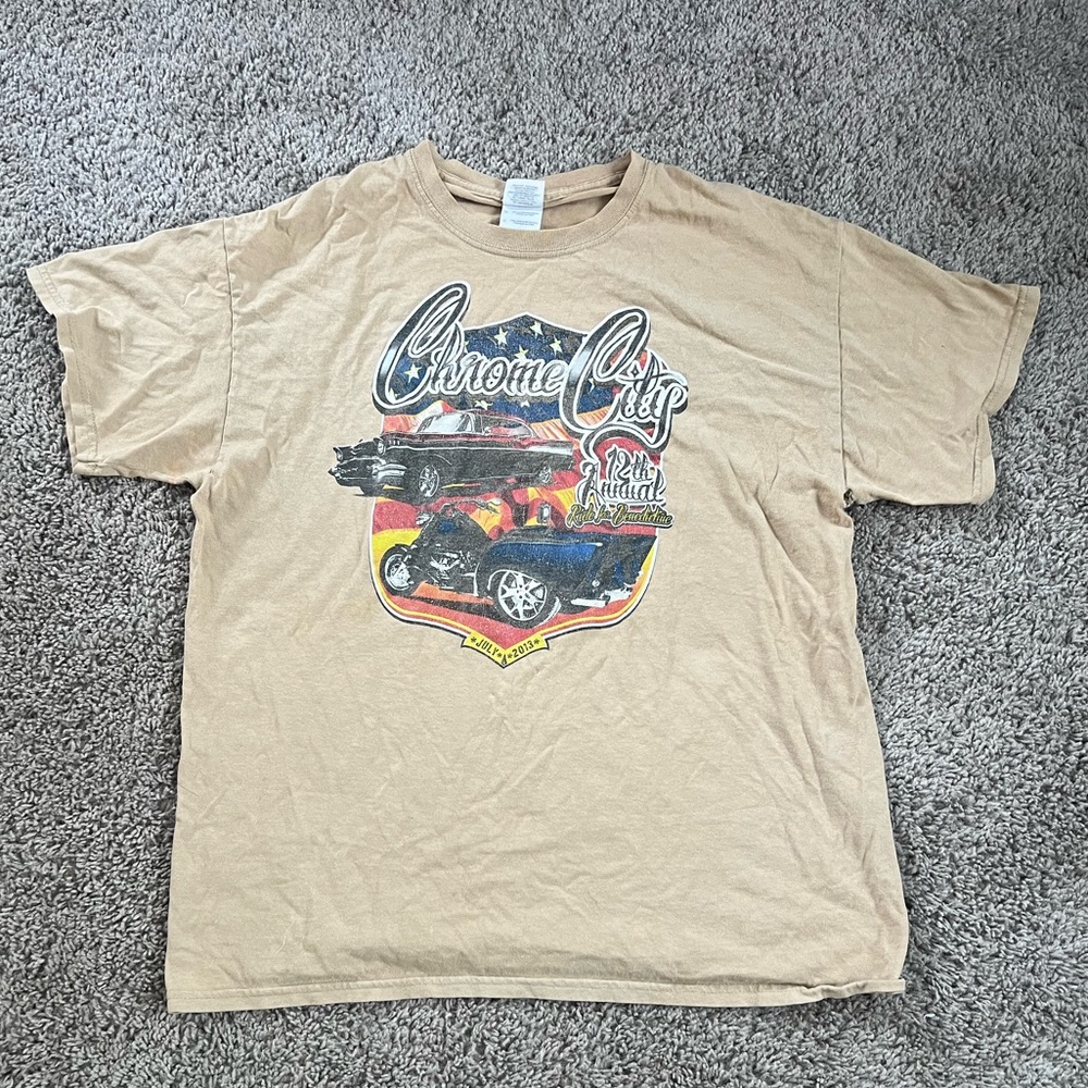 Vintage Chrome city tan shirt